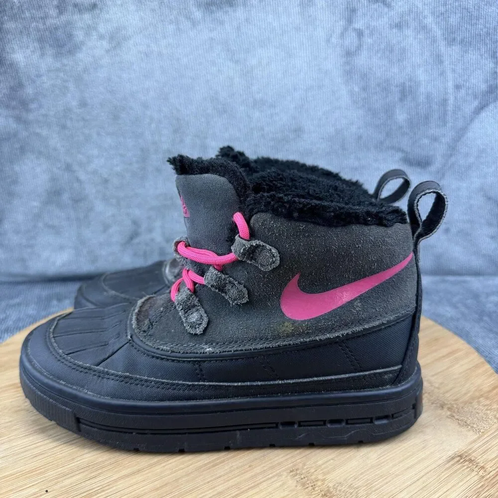 Nike ACG Shoes Boys Size 1 Black Snow Boot Lined Insulated Winter 859426-001